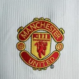 1998 Man Utd White Long Sleeve Retro Soccer Jersey (长袖)