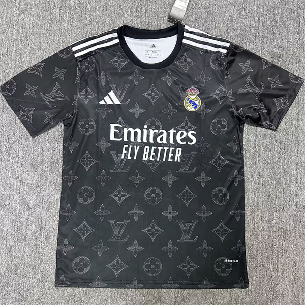 2025-26 RMA Black Special Edition Fans Training Shirts (L)