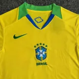2025-26 Brazil Home Fans Soccer Jersey (带星)