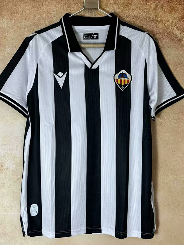 2025-26 UD Levante Black White Fans Soccer Jersey
