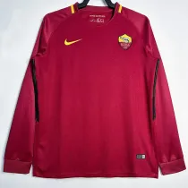 2017-2018 Roma Home Long Sleeve Retro Soccer Jersey (长袖)