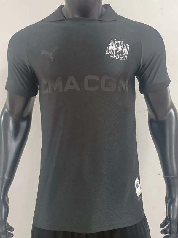 2024-25 Marseille Black 125th Anniversary Player Version Soccer Jersey