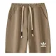 2025 AD Brown Pure Cotton Fabric Casual Short Pants