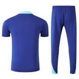 2025-26 Brazil Fancy blue Polo Tracksuit