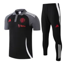 2025-26 Man Utd Black Polo Tracksuit