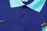 2025-26 Brazil Fancy blue Polo Tracksuit