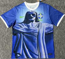 2025-26 Brazil Blue Special Edition Fans Soccer Jersey *基督像