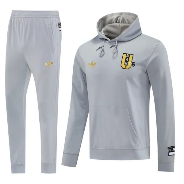 2024-25 Man Utd Grey Hoodie Tracksuit (卫衣套装)