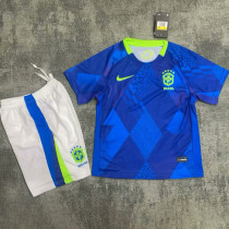 2025-26 Brazil W Away Kids Soccer Jersey