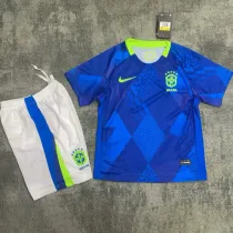 2025-26 Brazil W Away Kids Soccer Jersey