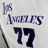2022-23 LAKERS DONCIC #77 White City Edition Top Quality Hot Pressing NBA Jersey