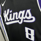 2023-24 Kings LAVINE #8 Black Top Quality Hot Pressing NBA Jersey