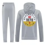 2024-25 Man Utd Grey Hoodie Tracksuit (卫衣套装)