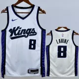 2023-24 Kings LAVINE #8 White Top Quality Hot Pressing NBA Jersey