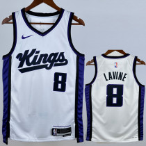 2023-24 Kings LAVINE #8 White Top Quality Hot Pressing NBA Jersey