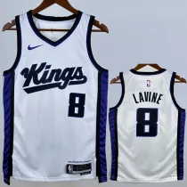 2023-24 Kings LAVINE #8 White Top Quality Hot Pressing NBA Jersey