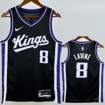 2023-24 Kings LAVINE #8 Black Top Quality Hot Pressing NBA Jersey