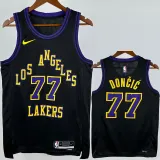 2023-24 LAKERS DONCIC #77 Black City Edition Top Quality Hot Pressing NBA Jersey