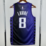 2023-24 Kings LAVINE #8 Purple Top Quality Hot Pressing NBA Jersey (Trapeze Edition)飞人版