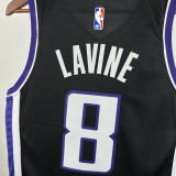 2023-24 Kings LAVINE #8 Black Top Quality Hot Pressing NBA Jersey