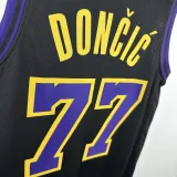 2023-24 LAKERS DONCIC #77 Black City Edition Top Quality Hot Pressing NBA Jersey