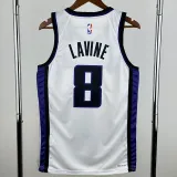 2023-24 Kings LAVINE #8 White Top Quality Hot Pressing NBA Jersey