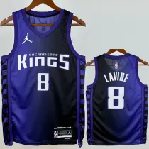 2023-24 Kings LAVINE #8 Purple Top Quality Hot Pressing NBA Jersey (Trapeze Edition)飞人版