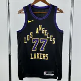 2023-24 LAKERS DONCIC #77 Black City Edition Top Quality Hot Pressing NBA Jersey
