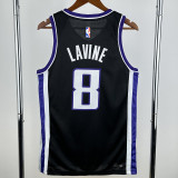 2023-24 Kings LAVINE #8 Black Top Quality Hot Pressing NBA Jersey