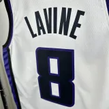 2023-24 Kings LAVINE #8 White Top Quality Hot Pressing NBA Jersey