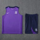 2025-26 Corinthians Purple Tank top and shorts suit