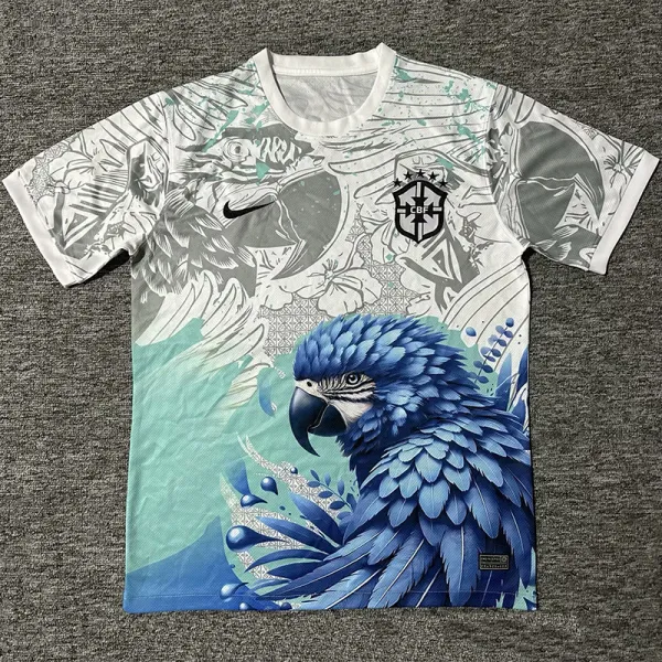 2025-26 Brazil Special Edition Blue White Fans Soccer Jersey