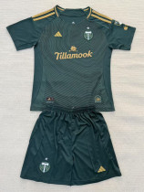 2025-26 Portland Timbers Home Kids Soccer Jersey *带章