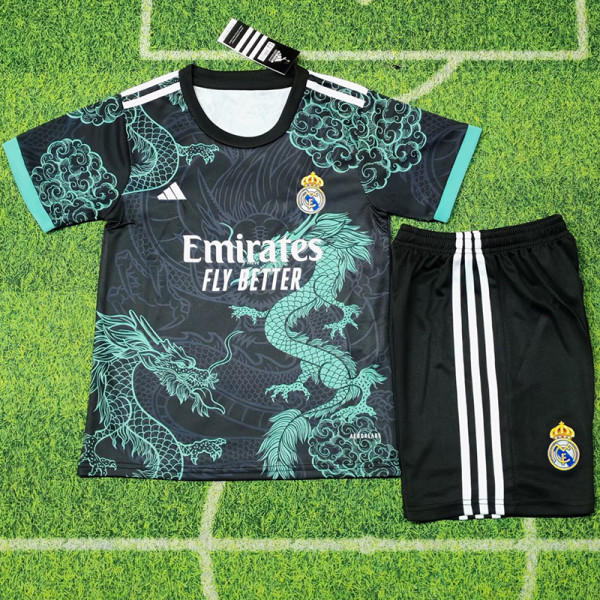 2025-26 RMA Black Green Special Edition Kids Training