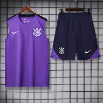 2025-26 Corinthians Purple Tank top and shorts suit