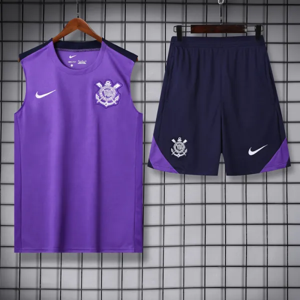 2025-26 Corinthians Purple Tank top and shorts suit