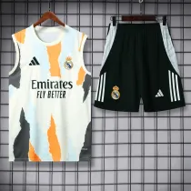 2025-26 RMA White Tank top and shorts suit