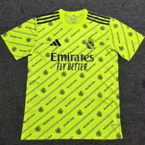 2025-26 RMA Fluorescent Green Joint Edition Fans Training Shirts