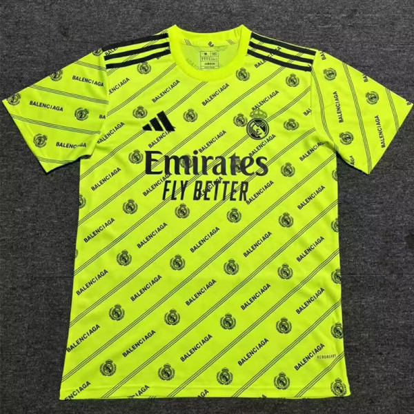 2025-26 RMA Fluorescent Green Joint Edition Fans Training Shirts