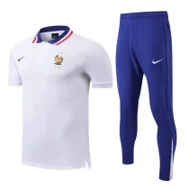 2025-26 France White Polo Tracksuit
