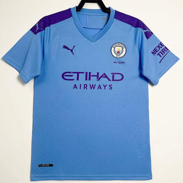 2019-2020 Man City Home Retro Soccer Jersey