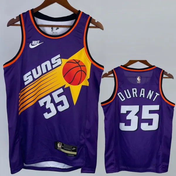 2022-23 SUNS DURANT #35 Purple Retro Top Quality Hot Pressing NBA Jersey