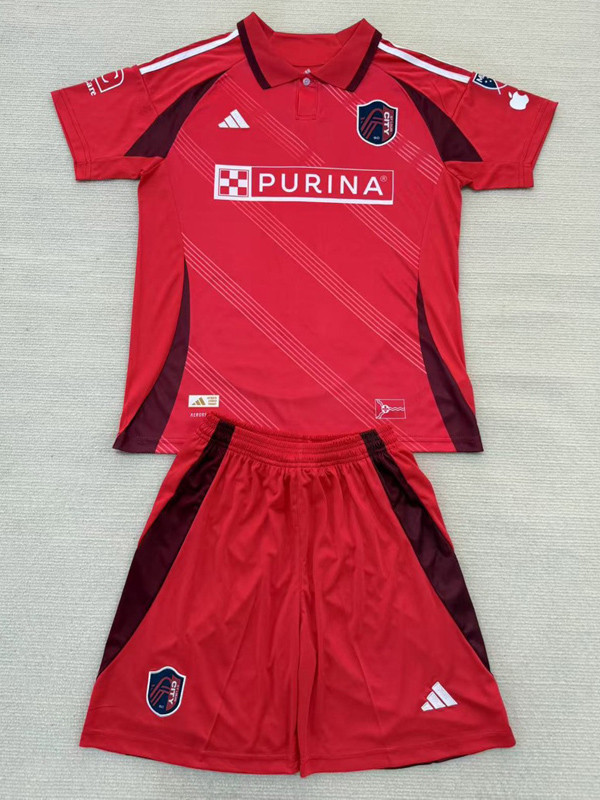 2025-26 ST Louis City Home Kids Soccer Jersey (带章)