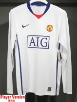 2008-2009 Man Utd Away Player Version 长袖球员 Long Sleeve Retro Soccer Jersey
