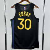 2024-25 WARRIORS CURRY #30 Black Top Quality Hot Pressing NBA Jersey (Trapeze Edition) 飞人版