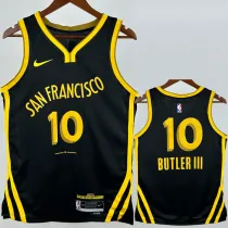 2023-24 WARRIORS BUTLERIII #10 Black City Edition Top Quality Hot Pressing NBA Jersey (V领)