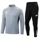 2025 AD Grey Half Pull Tracksuit (半拉链)