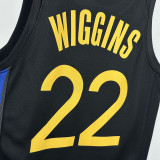 2024-25 WARRIORS WIGGINS #22 Black Top Quality Hot Pressing NBA Jersey (Trapeze Edition) 飞人版