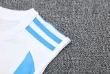 2025 AD White blue Tank top and shorts suit