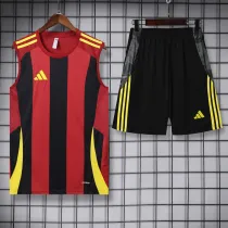 2025 AD Red black Tank top and shorts suit